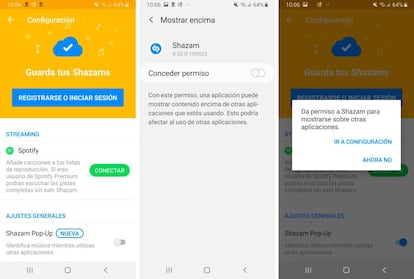 Shazam Pop-Up para Android