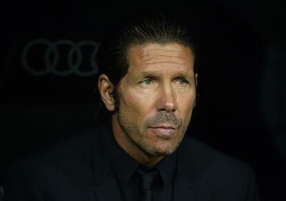 Simeone, durante el encuentro.