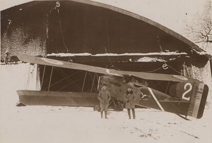 Joseph Antoine Callet fue el fotógrafo de la llamada escuadrilla de las cigüeñas, cuna de la mayoría de los ases franceses de la I Guerra Mundial, como Charles Nungesser y Georges Guynemer. Una foto de un Breguet XIV, de su colección.