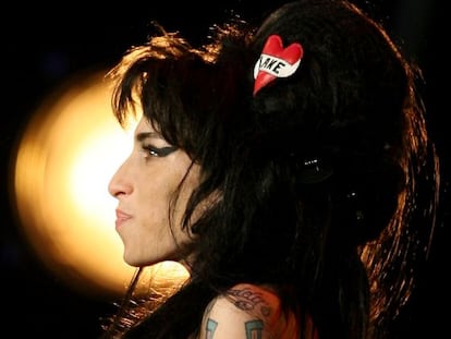 Amy Winehouse no festival Rock in Rio Lisboa, em 2008.