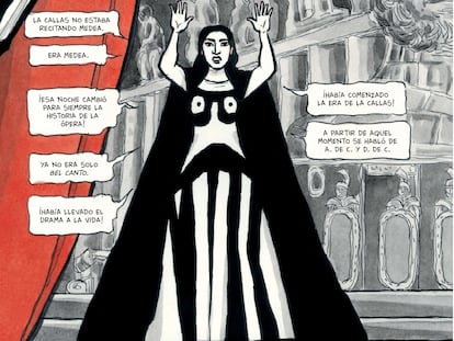 Detalle de una viñeta de 'Yo soy Maria Callas', de Vanna Vinci, editado por Planeta Cómic.