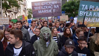 Marcha contra el cambio climático el pasado 20 de septiembre en Varsovia.