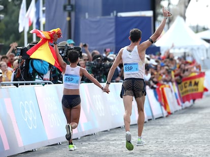 El oro de María Pérez y Álvaro Martín en el maratón de marcha por relevos mixto, en imágenes