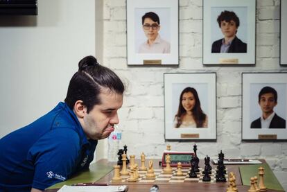 Ian Niepómniachi, durante la Copa Sinquefield 2019 en el Club de Ajedrez de San Luis (Misuri, EEUU)