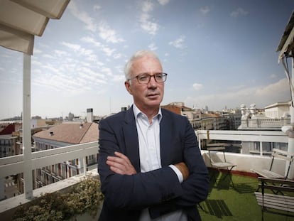 Peter Sands, director del Fondo Mundial contra el Sida, la Tuberculosis y la Malaria, el martes en Madrid.