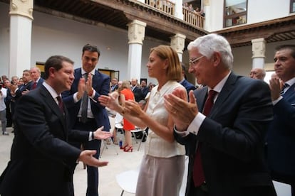 Toma de posesión de Emiliano Garcia-Page como presidente de Castilla-La Mancha.