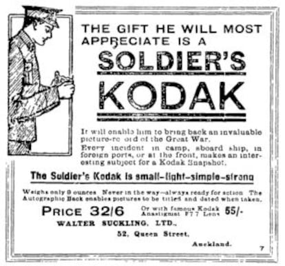 Anuncio comercial de la cámara Kodak Vest Pocket Camera