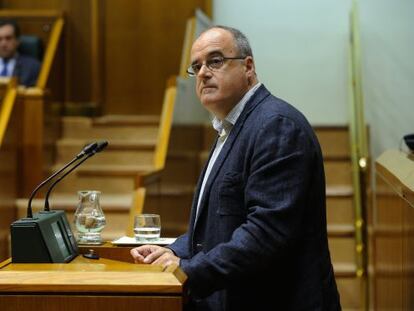 Joseba Egibar, del PNV, en una intervención en el Parlamento vasco.