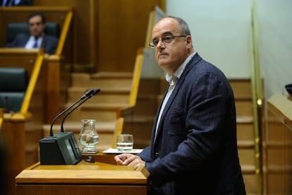 Joseba Egibar, del PNV, en una intervención en el Parlamento vasco.