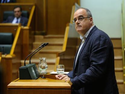 Joseba Egibar, del PNV, en una intervención en el Parlamento vasco.