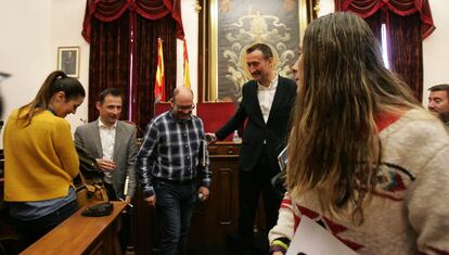 Los integrantes del tripartito de Elche en una imagen de archivo.