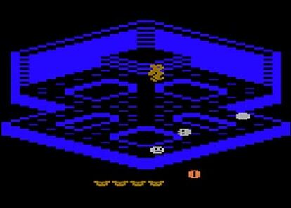 Un <i>pantallazo</i> de Crystal Castles, uno de los títulos clásicos de Atari que estará disponible en la recopilación para PS2 y Xbox