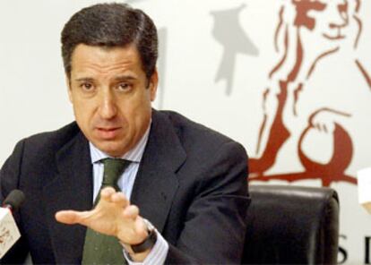 Eduardo Zaplana, esta mañana en el Congreso.