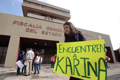 Protesta por la desaparición de una joven de 21 años.