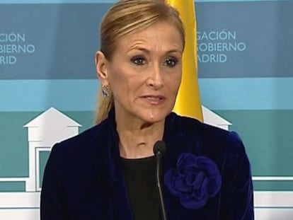 La delegada del Gobierno en Madrid, Cristina Cifuentes. 