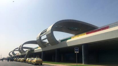 Terminal del nuevo aeropuerto internacional Blaise-Diagne, en Diass, Senegal.