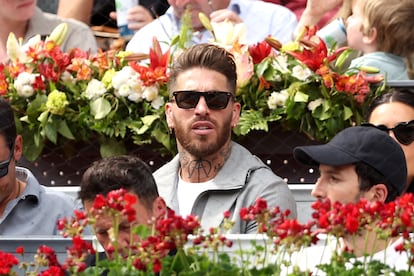 El futbolista Sergio Ramos, la pasada semana, entre el público del Mutua Madrid Open de tenis.