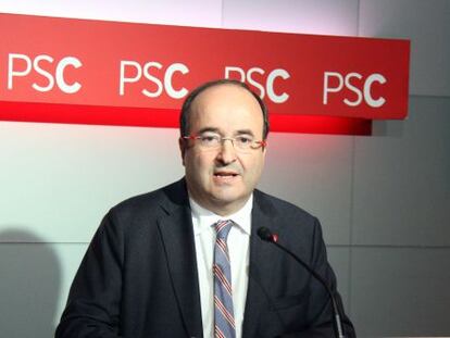 Miquel Iceta,primer secretario del Partido Socialista de Catalu&ntilde;a.,