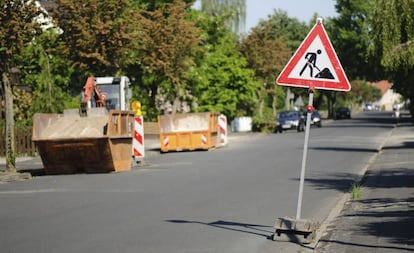 Se&ntilde;alizaci&oacute;n de obras en una calle.