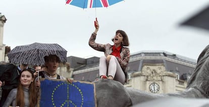 Protestas en Londres contra el 'brexit'.