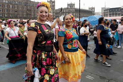 Desfile de la Fiesta de las Culturas, Pueblos y Barrios Indígenas Originarios de México, en Ciudad de México, el pasado 9 de agosto.