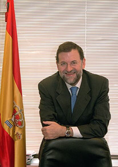 Mariano Rajoy Brey, en su despacho de la calle de Génova (Madrid).