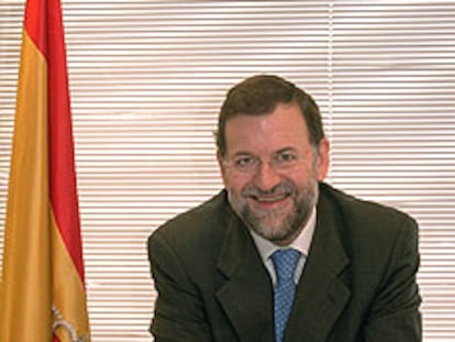 Mariano Rajoy Brey, en su despacho de la calle de Génova (Madrid).