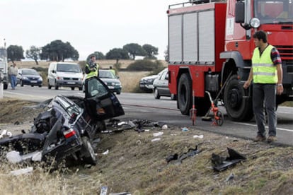 Imagen del choque múltiple en Salamanca