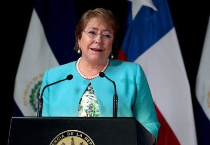 Bachelet, el miércoles en El Salvador.