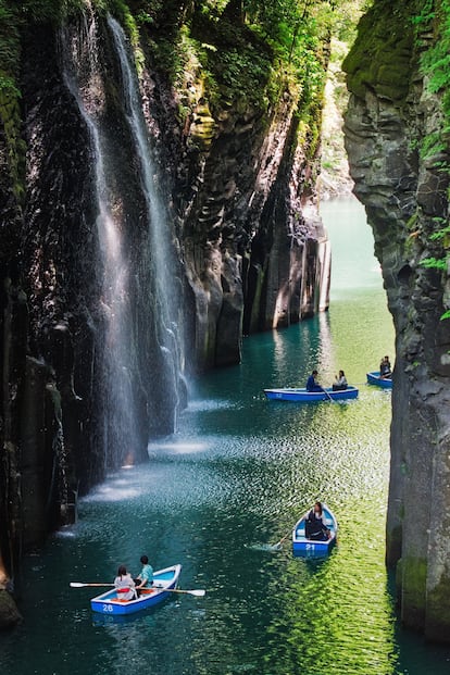 Cascadas en la garganta de Takachiho.