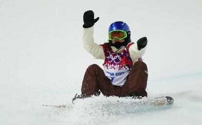 Queralt Castellet, en la final de snowboard.