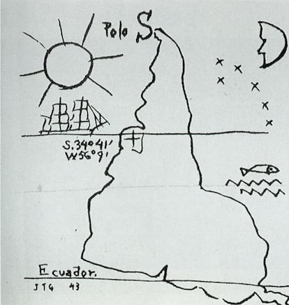 <span >América Invertida (1943), obra del pintor uruguayo Joaquín Torres García</span>
