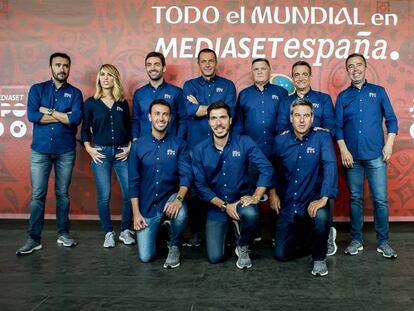 El equipo de Mediaset para la cobertura del Mundial de Rusia.