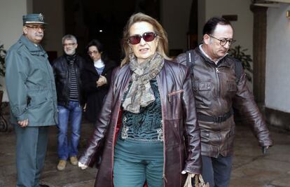 Tina Sanjuán y Marc Llinares, el primer día del juicio.