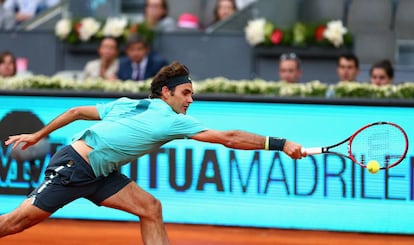 Federer, en el Masters 1000 de Madrid de 2015.