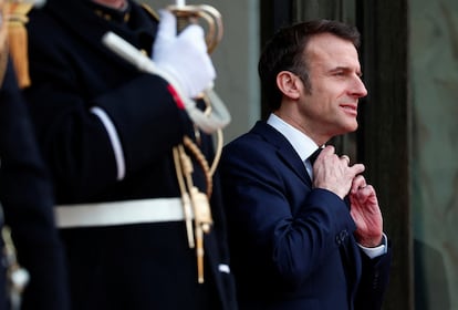 El presidente francés, Emmanuel Macron, este martes en el Elíseo.