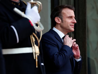 El presidente francés, Emmanuel Macron, este martes en el Elíseo.