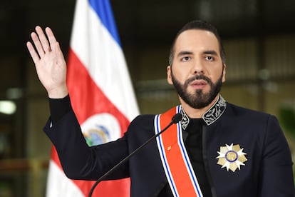 El presidente de El Salvador, Nayib Bukele, en San José (Costa Rica), el 11 de noviembre. 