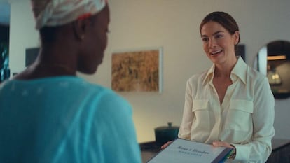 Anna Diop and Michelle Monaghan in 'Nanny.'