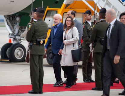 Luiz Inácio Lula da Silva a su llegada al Aeropuerto Internacional Felipe Ángeles (AIFA) el 29 de septiembre 2024.