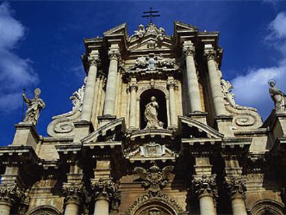 Fachada de la catedral de Siracusa.