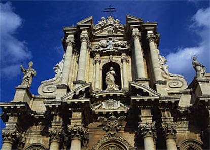 Fachada de la catedral de Siracusa.