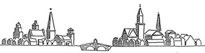 Leon Krier, urbanista y arquitecto, ilustra varios tipos de ciudades. Esta representa el desarrollo correcto: “La expansión orgánica por duplicación”.