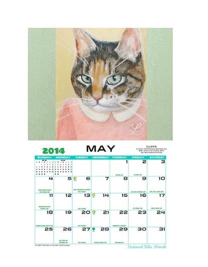 Calendario gatitos 2014 de Etsy (14,91 euros).