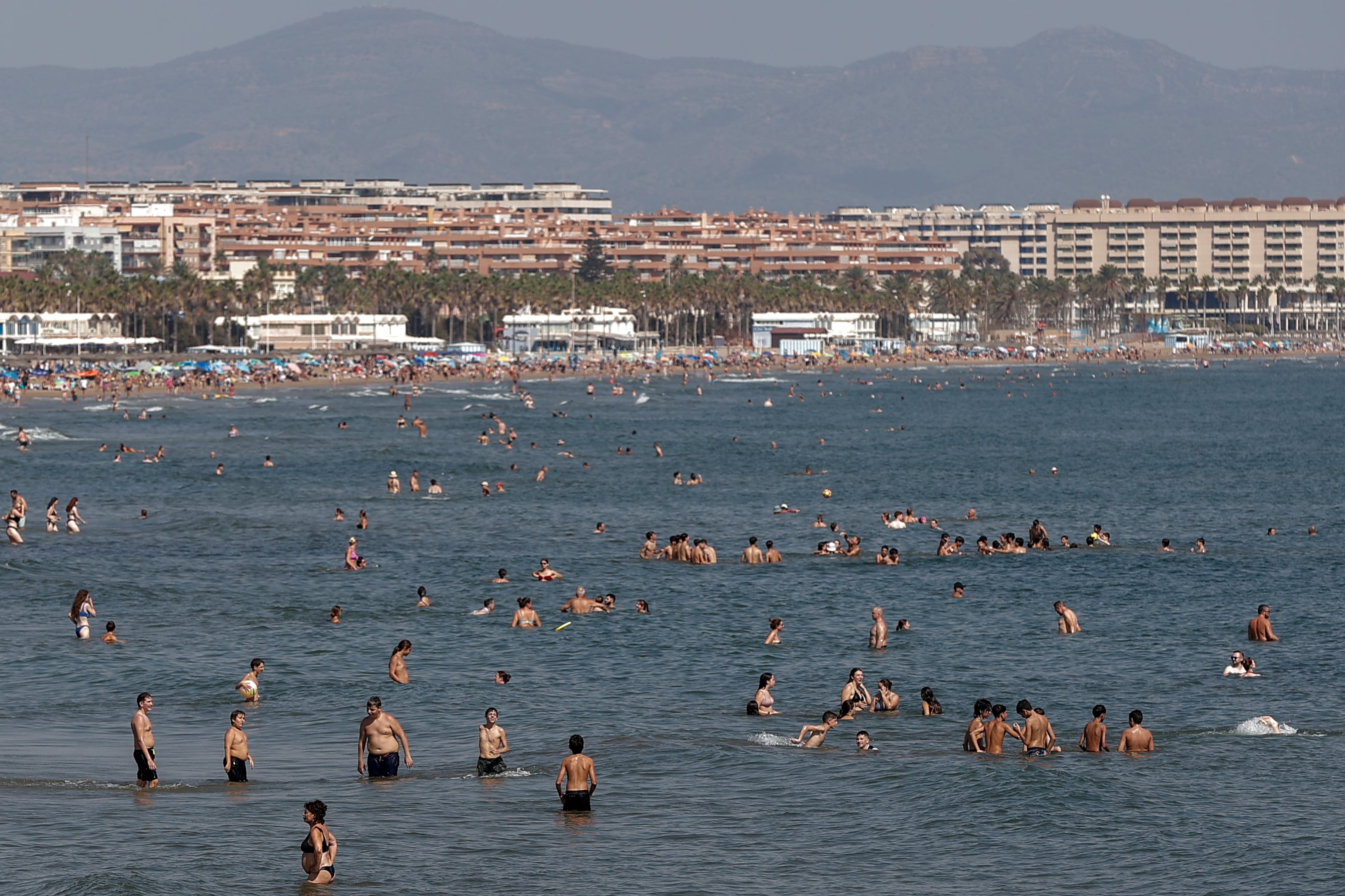 Playa de la Malvarrosa (Valencia), en septiembre.
