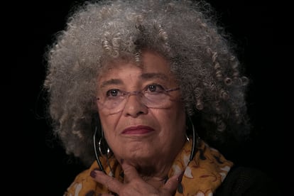 Angela Davis en una conferencia en 2018.