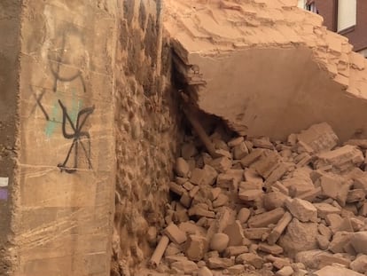 Así ha quedado la iglesia de Viguera tras venirse abajo: “Nunca te esperas que pase”