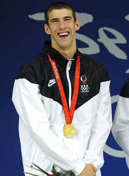 Phelps, con su octavo oro.