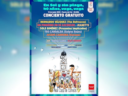Cartel del concierto '40 años'.