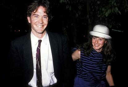 Debra Winger con Timothy Hutton, con quien tiene un hijo y estuvo casada entre 1986 y 1990.